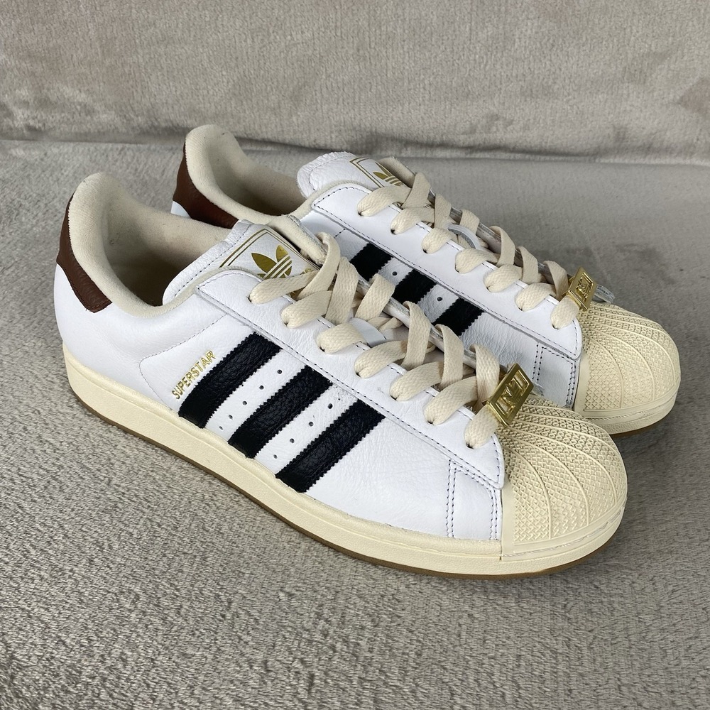 adidas Superstar 2 E Mens Shoes Size 12 White Black Cream Leather Tennis KK1963